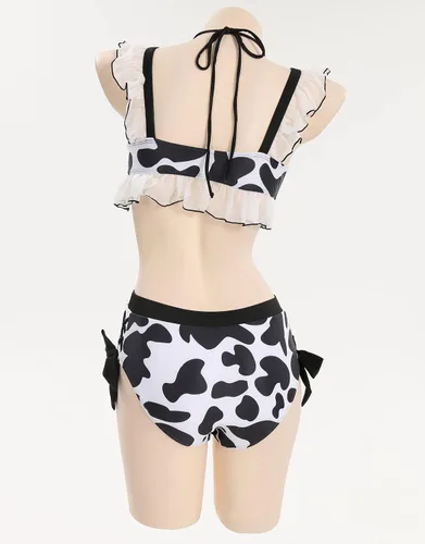 Vista 3 de haikyuu Traje de baño de dos piezas de anime para mujer, conjunto de bikini Kawaii