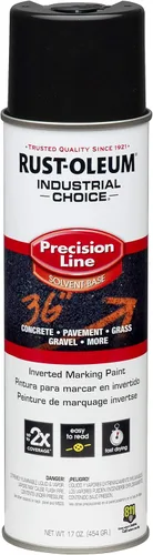 Vista 6 de Rust-Oleum 203035-12PK Pintura en aerosol invertida industrial a base de agua, 17 onzas, naranja alerta APWA, paquete de 12 unidades APWA Alerta