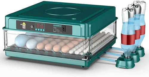 Vista 10 de Incubadora de huevos 48/56/64/98/120/128, incubadora de pollo completamente automática con girador automático de huevos y adición de agua