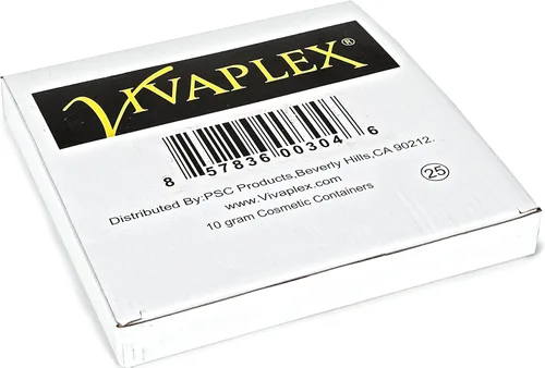Vista 3 de 25 frascos de plástico transparentes Vivaplex, 0.35 onzas, contenedores cosméticos, con tapas