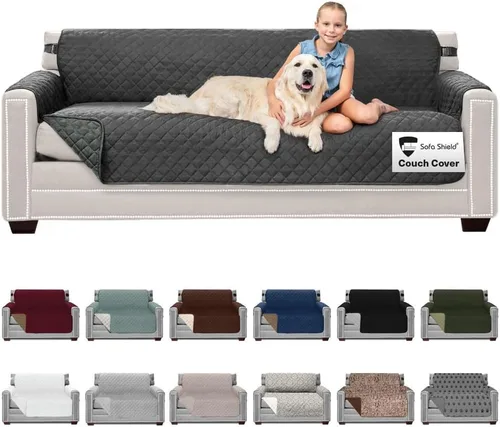 Vista 139 de Sofa Shield - Funda para sofá Loveseat con correa patentada, protector de cojín, funda reversible diseñada en EE. UU. resistente a manchas