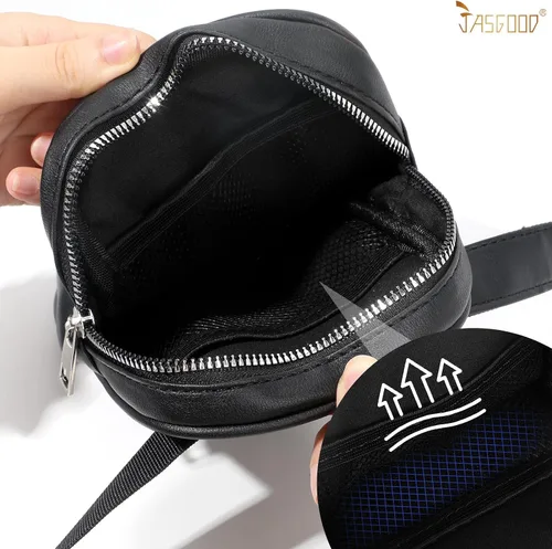 Vista 5 de JASGOOD Riñonera de moda para mujer, arnés de muslo, bolsa de pierna caída, Negro (G-Black), Moda