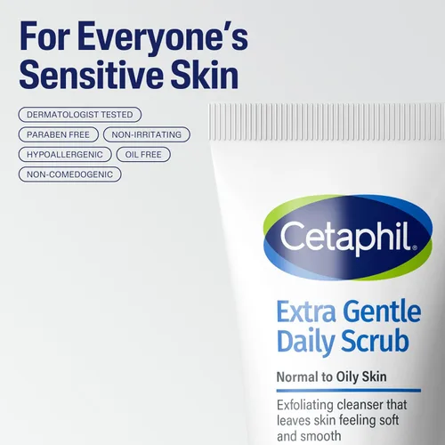 Vista 6 de Cetaphil - Limpiador facial exfoliante, exfoliante facial diario extrasuave, exfolia y limpia suavemente, para todo tipo de piel, no irrita e