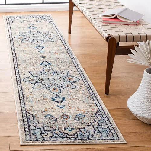 Vista 77 de Safavieh MAD473E - Tapete con diseño de medallón desgastado, bohemio elegante, colección Madison, no suelta pelos, fácil de cuidar, alto tránsito