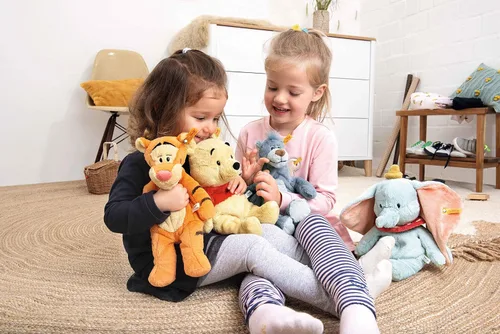 Vista 6 de Steiff Disney Soft Cuddly Friends Dumbo - Peluche de 12 pulgadas, color azul claro