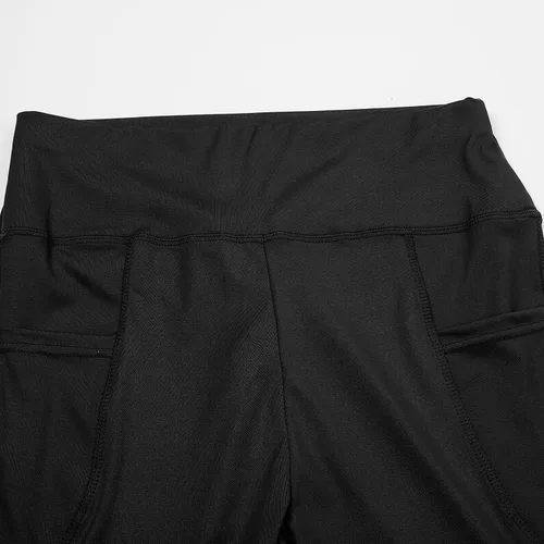 Vista 4 de Pantalones de yoga Elatic para mujer, leggings de yoga de cintura alta, elásticos, acampanados, corte de bota, control de abdomen, entrenamiento