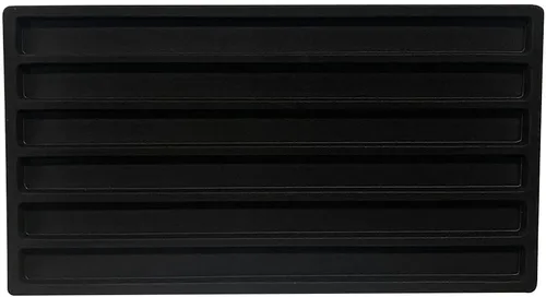 Vista 2 de 6 ranuras de plástico negro flocado pulseras collares colgantes bandeja de exhibición insertos escaparate
