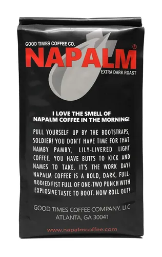 Vista 2 de Napalm Coffee, Café tostado extra oscuro en bolsa de 12 oz, 100 % arábico