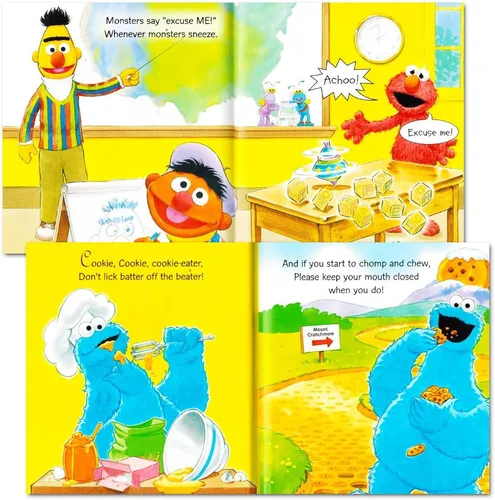 Vista 5 de Barrio Sésamo Elmo Manners Libros para Kids Toddlers – -Conjunto de 8 Manners Libros