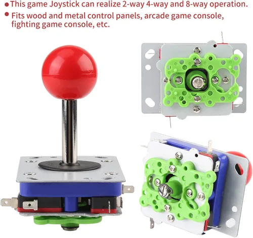 Vista 3 de Arcade Joystick Zippy Joystick Clásico 248 Way Juego Joystick Bola Ajustable Competencia Estilo Mango Largo Joystick Happ Joystick para Arcade