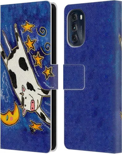 Vista 9 de Head Case Designs Officially Licensed Wyanne Blue Watercolour Bear Animals 2 Leather Book Wallet Case Cover Compatible with Motorola Moto G (2022)