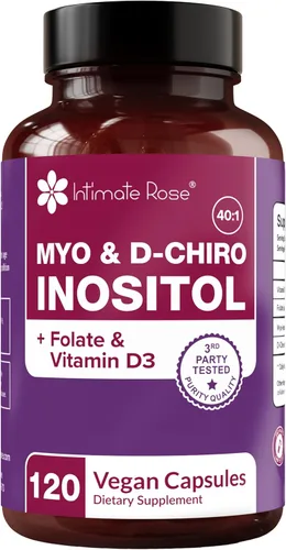 Vista 10 de Intimate Rose Suplemento de Myo-Inositol y D-Chiro Inositol para Mujeres - Equilibrio Hormonal y Soporte Ovárico para Mujeres - Relación Ideal 40:1