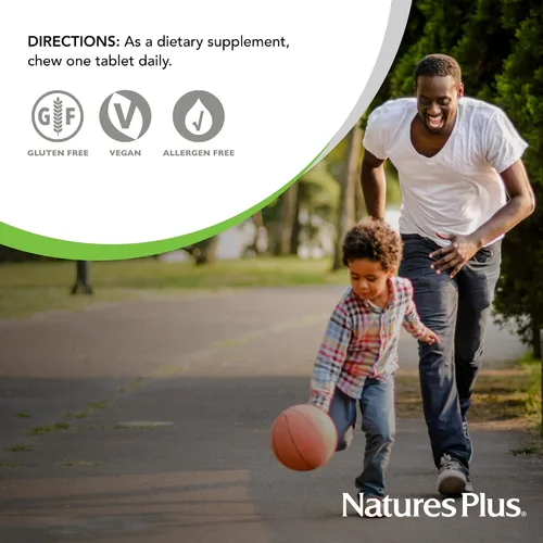 Vista 7 de NaturesPlus Lovites - 90 tabletas masticables en forma de corazón - 500 mg de vitamina C - Sabor natural a frutas - Vegano, sin gluten - 90 porciones