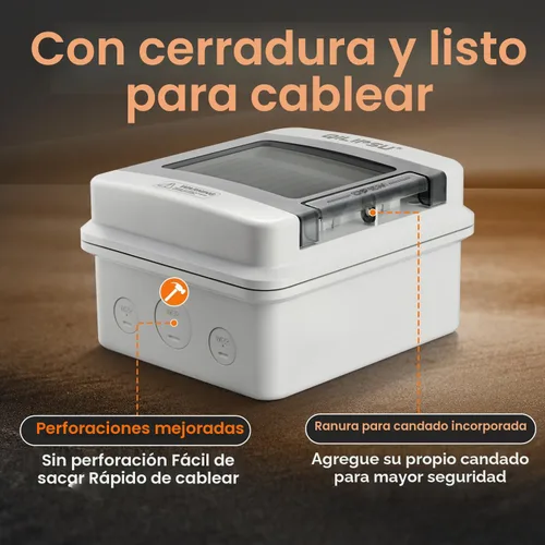Vista 7 de QILIPSU Caja de Disyuntores de Carril DIN de 6 Vías UL94-V0 PC/ABS IP65 Carcasa de Distribución Impermeable con Barras Colectoras Más Largas