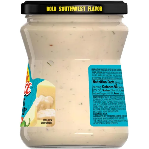 Vista 6 de Pace Queso Blanco Cremoso Mediano, bote de 15 oz