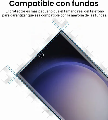 Vista 4 de amFilm - Protector de pantalla para Samsung Galaxy S23 Ultra de 6.8 pulgadas, vidrio templado 2+2 Pack Camera Lens Protector 5G 6.8 inch