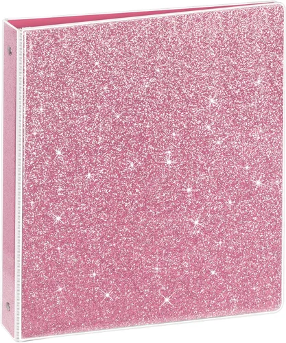 Vista 10 de NatureTouch Carpeta de 3 anillas, organizador con purpurina de 1 pulgada (10.5'' x 11.5'') con capacidad para 300 páginas tamaño carta de 8.5'' x