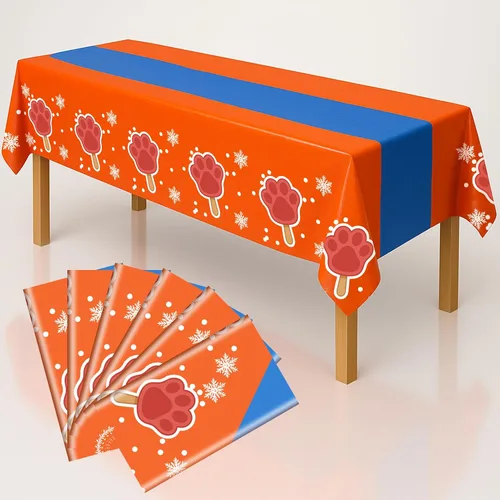 Vista 14 de Mantel rectangular de 3 piezas para decoración de fiestas de cumpleaños, mantel de plástico de 108 x 54 pulgadas, desechable, suministros