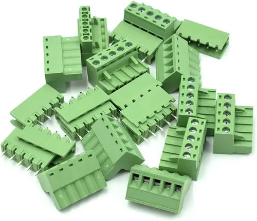 Vista 4 de 4Pin 0.200 in 2EDG Accesorios de audio y video Pin recto hembra y macho PCB Adaptadores de bloque de terminales enchufables verde - (10 piezas)