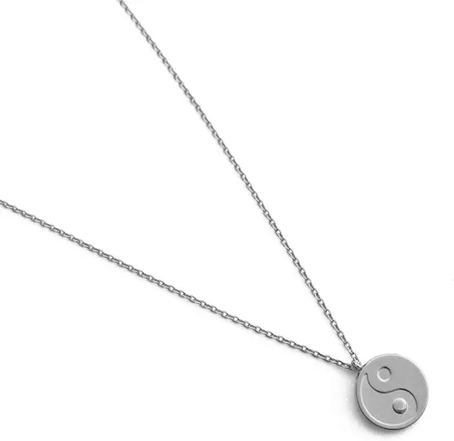 Vista 2 de Honeycat Mini collar con dije de Yin Yang en oro rosa o plata Joyería minimalista y delicada