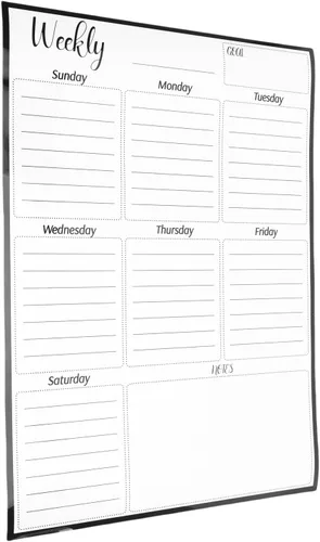 Vista 8 de Hyuduo Magnet Planner, Weekly Dry Erase Board for Fridge with Powerful Magnet, Erasable Reusable Vertical Layout PET Material, for Family Meal