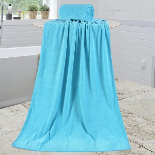 Vista 3 de MERRY HOME Paquete de 6 toallas de baño de microfibra, 27 x 55 pulgadas, de secado rápido, súper suaves, altamente absorbentes, multiusos