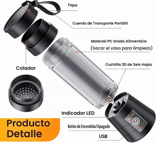 Vista 8 de 2026 Newly Upgraded Portable Smoothie Blender - Personal Travel Blender