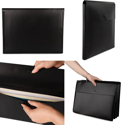 Vista 7 de VANRA - Archivador extensible de polietileno, tamaño A4, con botón