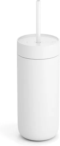 Vista 14 de Fellow Carter - Vaso de cerámica fría con forro de 16 onzas con tapa con popote, sin BPA No Metallic Taste, Cold 18 Hours, Stainless Steel