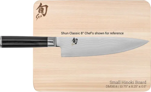 Vista 8 de Shun Cutlery - Tabla de cortar pequeña Hinoki, 10.75" x 8.25" pequeña tabla de cortar japonesa de madera para cocina, madera medianamente suave que