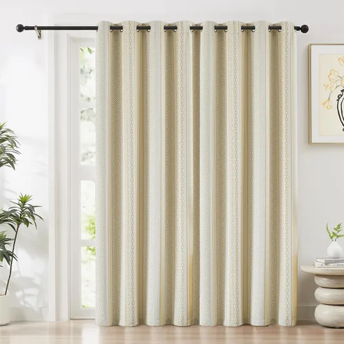 Vista 29 de Melodieux Cortinas bohemias 80% opacas de 63 pulgadas de largo para dormitorio, sala de estar, oscurecimiento de sala de estar, cortinas