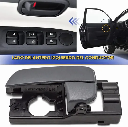 Vista 3 de X4XZ Manija de puerta interior para Hyundai Accent 2006-2011 lado de conducción delantera izquierda 826101E000 Lado de conducción
