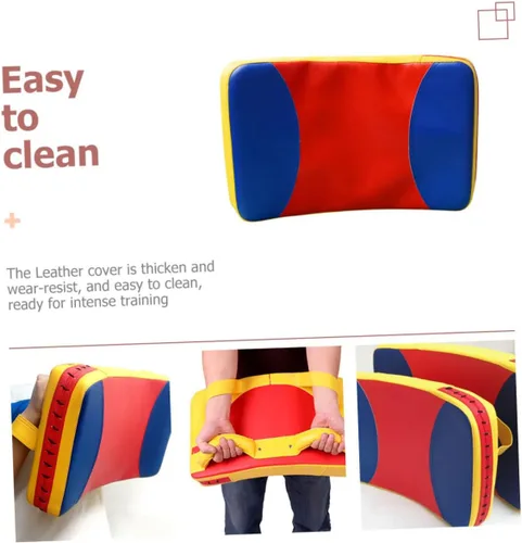 Vista 8 de Toddmomy Kickboxing Taekwondo Kick Protector de cuero Protector de zócalo de boxeo de boxeo de pared Kick Pad Kicking Strike Shield Pad Protector