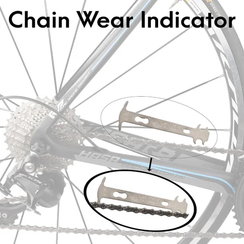 Vista 2 de BikeHand - Comprobador de desgaste de cadena de bicicleta para bicicleta, alicates de eslabones maestros rápidos y herramienta de remache