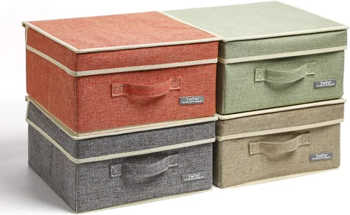 Vista 11 de YueYue - Cajas de almacenamiento de tela, Paquete de 4 piezas, paquete de 4 2