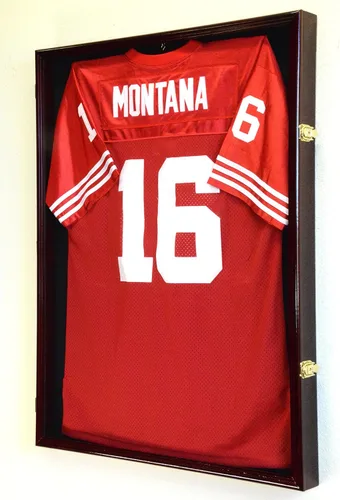 Vista 14 de XL Jersey Vitrina 98% Protección UV - Fútbol/Hockey/Béisbol/Baloncesto/Fútbol Shadowbox Montaje en Pared