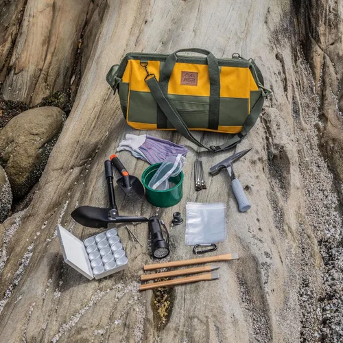 Vista 3 de Kit de Equipo de Geología para Caza de Rocas de 13 piezas ASR Outdoor con Bolsa de Herramientas