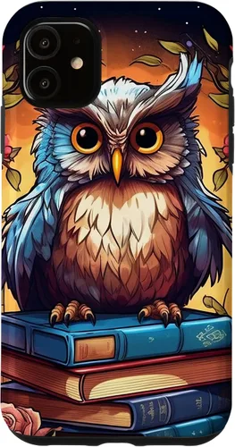 Vista 8 de Funda para bibliotecario para iPhone 16 Owl Book Lover