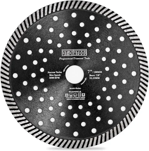 Vista 9 de DT-DIATOOL Hoja de diamante de 4 pulgadas para bloque de mármol de granito Disco de corte de diamante con segmentos Turbo y múltiples agujeros
