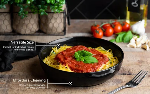 Vista 4 de KooK Tazón para pasta, ensaladeras, sopa, cuencos para servir, cerámica, gran capacidad, apto para microondas y lavavajillas, juego de 4, 40 onzas