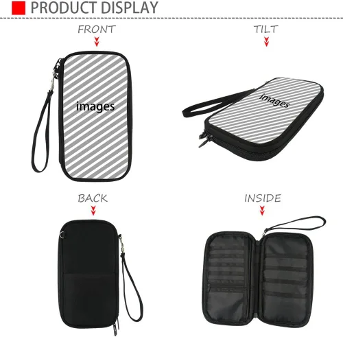 Vista 8 de CHAQLIN Correas ajustables para el hombro, funda para pasaporte, bolsa de viaje, cartera de viaje, Película-2, Classic