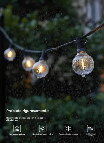 Vista 2 de Brightown Bombillas LED de repuesto G40, bombilla de plástico de globo inastillable de 1 W para base de tornillo de candelabro E12 o C7, bombillas