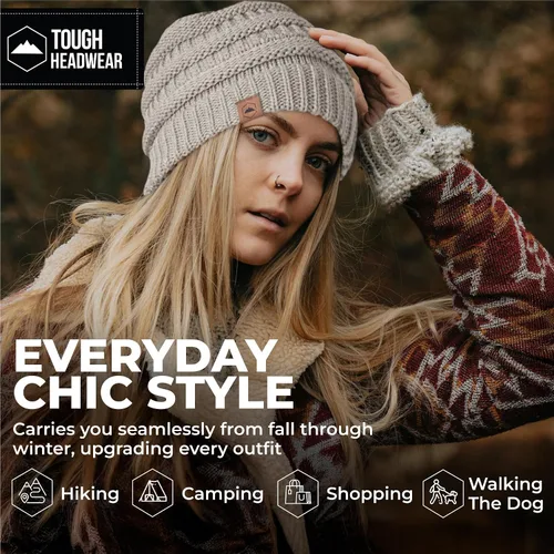 Vista 36 de Gorro de punto para mujer, cálido y suave, elástico, para clima frío de Tough Headwear