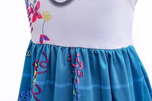Vista 6 de Encanto Disfraz Mirabel para niños y niñas vestido Mirabel Madrigal vestido de princesa disfraz de cosplay falda estampada para cosplay 8T 512-551in