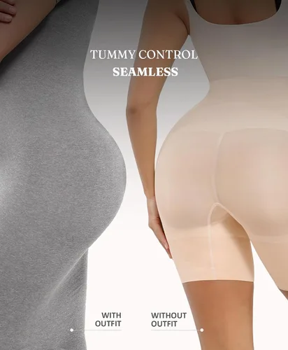 Vista 2 de FeelinGirl Faja moldeadora para mujer, con control de abdomen, sin costuras, con entrepierna abierta