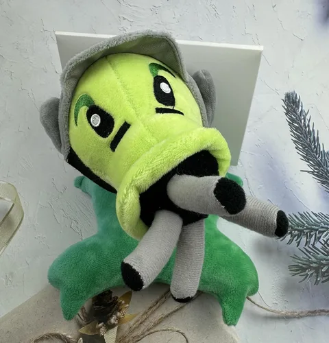 Vista 6 de JHESAO 8 "Plantas y Peashooter Zombies Juguetes de peluche PVZ 1 2 Peluche Suave Muñeca Gatling Guisante Tirador Juguete Nuevo