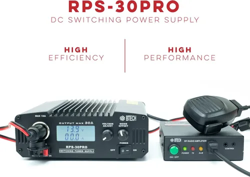 Vista 5 de BTECH RPS-30PRO Fuente de alimentación de banco compacto universal regulada de 30 amperios, convertidor de alimentación de CA a CC, 13.8 V