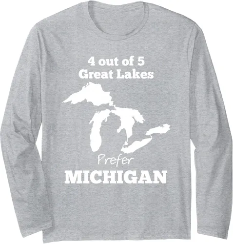Vista 3 de 4 fuera de 5 grandes lagos prefieren Michigan cerveza camisa, Negro