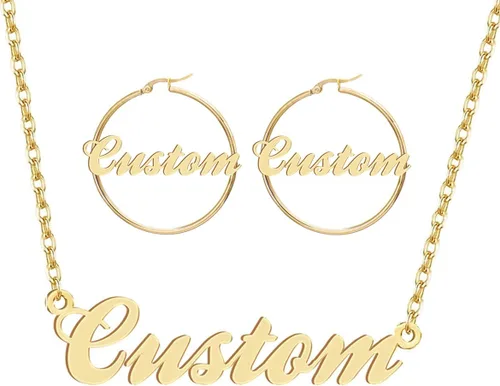 Vista 153 de Personalized Custom Name Pendant Necklace Stainless Steel for Women