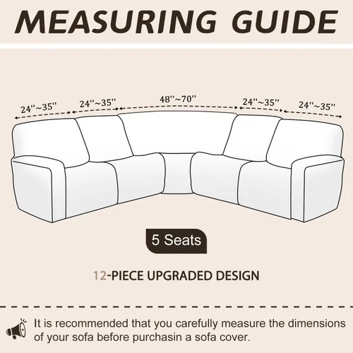 Vista 2 de Arfntevss - Fundas para sofá reclinable seccional, funda de terciopelo para sofá seccional de esquina para sofá reclinable, funda elástica suave